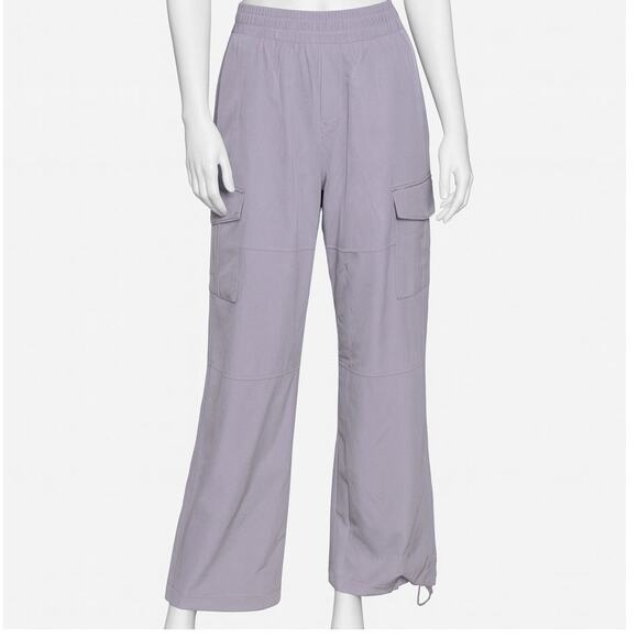 Mondetta Pants - Mondetta Lavender Cargo Pants Small Petite | Lightweight Elastic Waist Utility